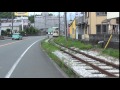 とさでん交通伊野線　朝倉神社付近　路側単線軌道　土佐電オリジナル旧塗色600型