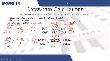 Unit 8.3 || Foreign Exchange Market || Cross Rates