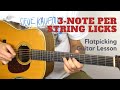 How To Solo With 3 Note Per String Licks [Flatpicking Guitar Lesson]