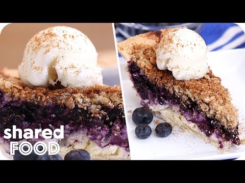 Delicious Blueberry Crumble Cheesecake Pie | Dessert