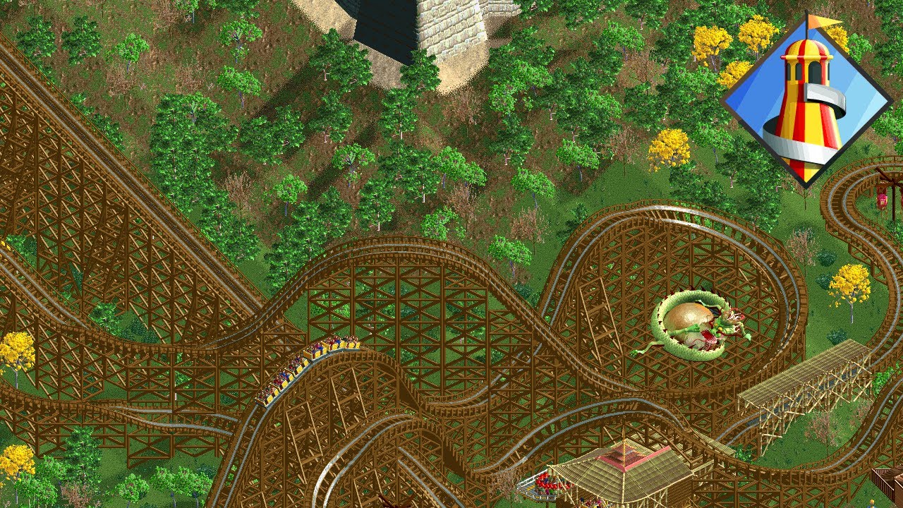 RCT2 - Dragon Over Great Wall [Gravity Group] - YouTube