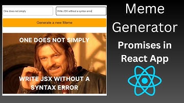 Create Meme Generator App in React | ReactJS Tutorial with Promises, Fetch API, JSX, and hooks