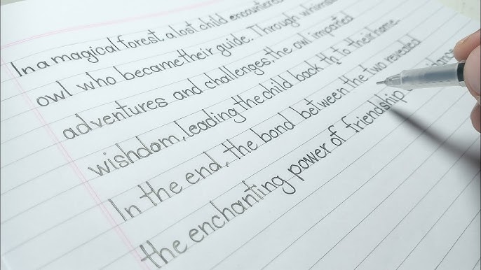 Simple English Handwriting Style 