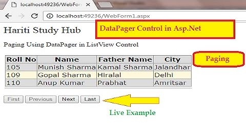 DataPager Control with ListView Control in Asp.Net C# | Hindi | Learn Asp.Net
