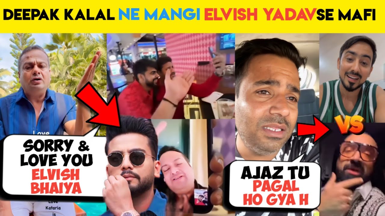 OMG🤯Deepak Kalal Said Sorry To Elvish Yadav 🫢,Elvish yadav news,puneet reacts on ajaz khan vs team07