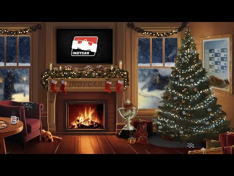 INDYCAR SERIES Holiday Yule Log 🎄 | Cozy Fireplace and Holiday Ambiance