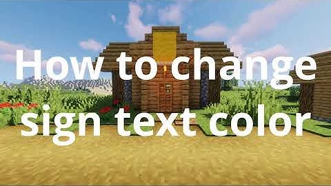 How To Change Sign Text Color in 1.16.4 | Java Edition (Bedrock in desc.)