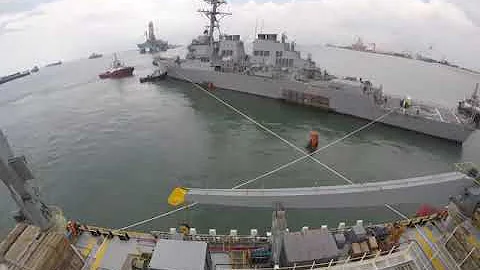 USS John S McCain Prepared Onload to MV Treasure