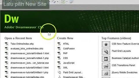 Dreamweaver Tutorial - (manage Site) persiapan awal membuat web