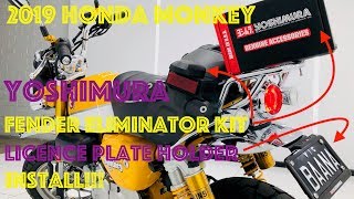 2019 Honda Monkey Yoshimura Fender Eliminator/Licence Plate Holder Install! (4th Monkey Mod)