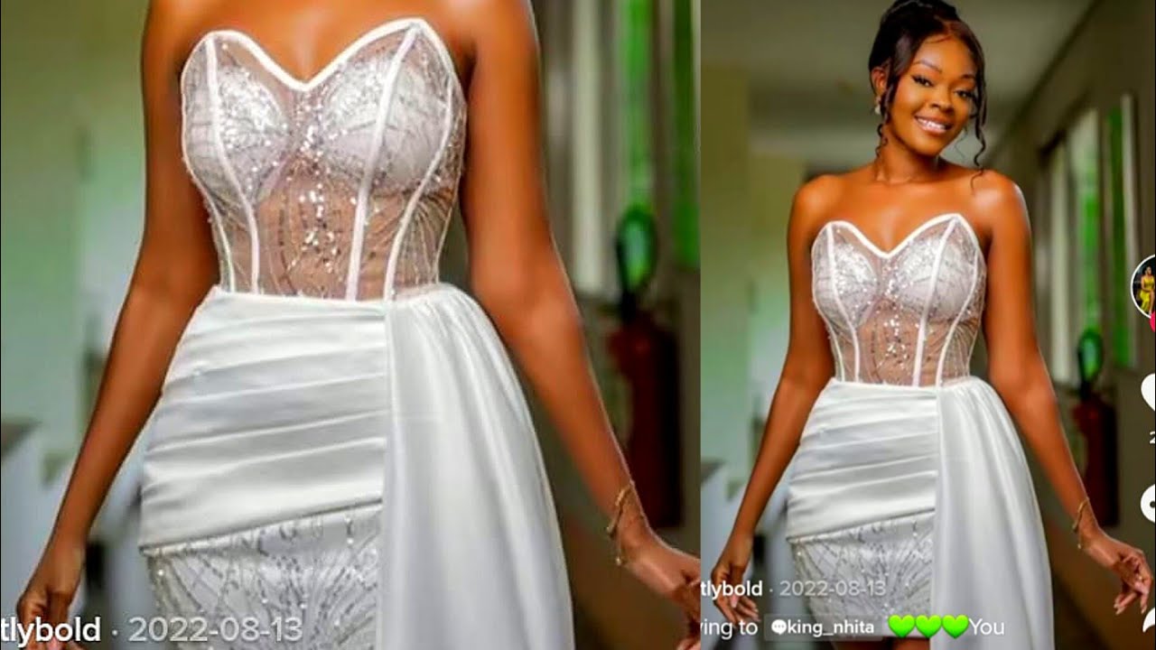 HOW TO SEW SHORT MESH CORSET GOWN WITH SKIRT DRAPE