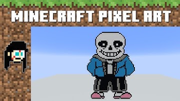 Minecraft Pixel Art- Sans Undertale (Undertale)