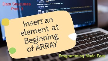 Insert an element at beginning of array in c | Data Structures