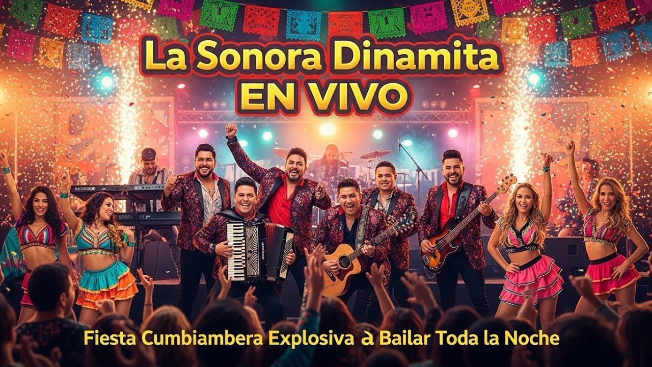 🎶 La Sonora Dinamita EN VIVO | Fiesta Cumbiambera Explosiva para Bailar Toda la Noche 🎶✨