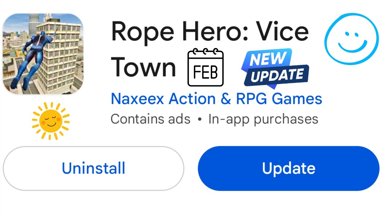 Rope Hero Vice Town February Update Launched 🔥 | Rope Hero Vice Town 7.0.3 UPDATE #ropehero