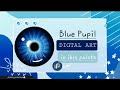 Digtal art in ibis paintx 》😱REALISTIC BLUE PUPIL👁 》tutorial ✨️✌️》Cherry_blossom🌸 》SUBSCRIBE 💫🫶||