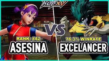 KOF XV 🔥 Shermie Asesina (Shermie/Athena/Leona) vs Excelancer (Geese/Shun