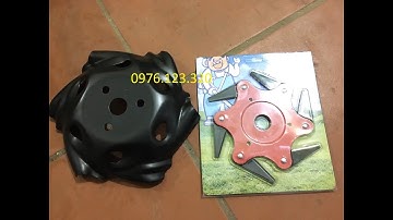 lưỡi xới cỏ tận gốc và lưỡi cắt cỏ 6 cánh thép