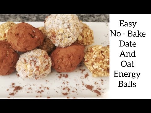 Easy No - Bake Date and Oat Energy Balls | Healthy Date Energy Balls