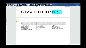 TNEB SAP - ERP creating K2 agreement without service master