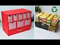 diy simple idea from cardboard | recycling tea box craft | best idea out of waste