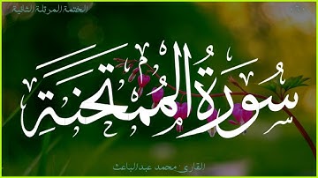 سورة الممتحنة 🎧 الختمة المرتلة الثانية 🎙 القارئ محمد عبدالباعث
