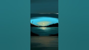 Sunset on a Lake Procreate Timelapse 🌊🌄 #shorts #trending #viral #satisfying #art #procreate