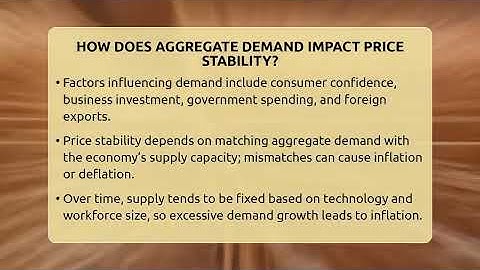 How Does Aggregate Demand Impact Price Stability? - Inflation Insight Channel