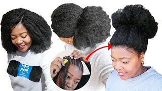 😳😱I tried natural looking crochet hairstyle with brazilian wool | 🚫No leave out
