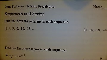 Precalculus: Kuta Software Sequences and Series #1