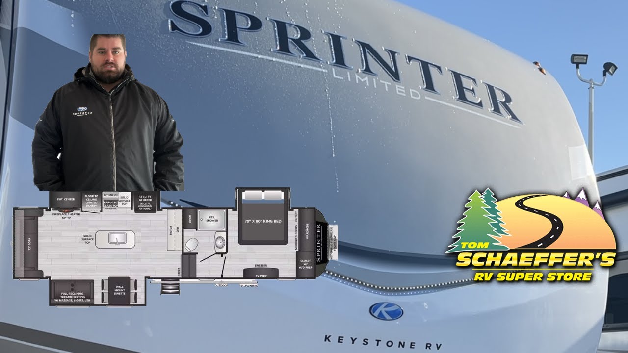 NEW 2023 Keystone Sprinter Limited 3190RLS - Rear Living Model - Dragonfly Lithium Included