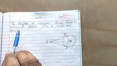 Class 10 || Chapter 10 Circles || Theorem 10.2