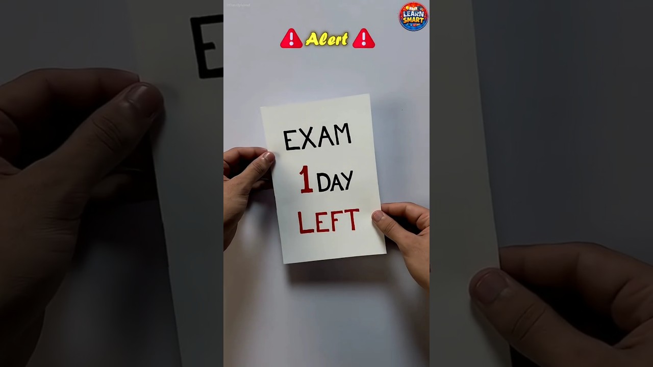 Only 1 Day Left for the Exam 😰