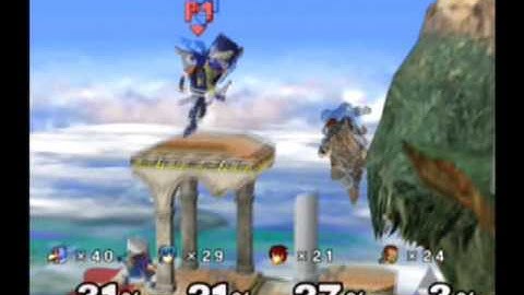 SSBM - Single-Button! Falco Vs. Marth Vs. Roy Vs. Ganondorf.