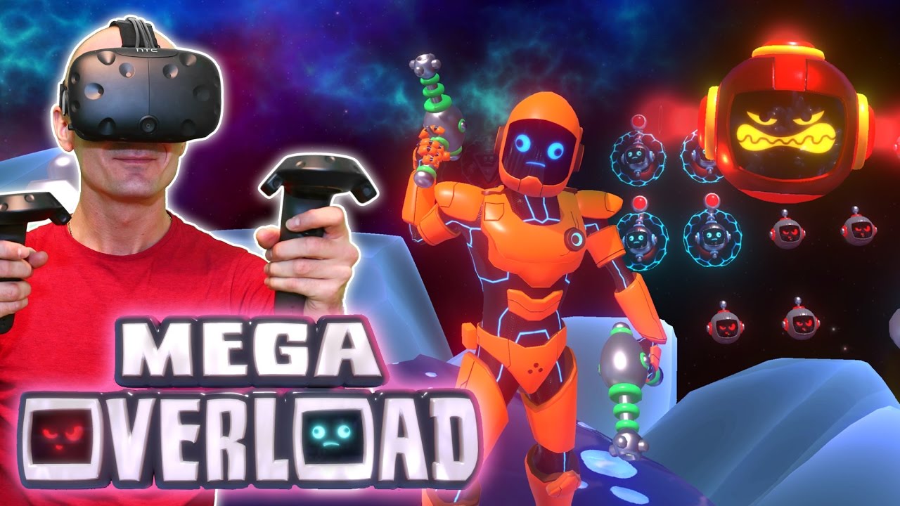 Mega Overload VR Mixed Reality Gameplay on HTC Vive - Space Invaders in Virtual  Reality Retro Arcade - YouTube