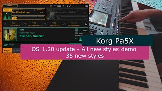 Korg Pa5X - 35 new styles demo from the OS 1.20 update