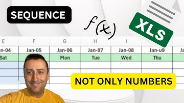 Excel Sequence Function - Create Dynamic Team Calendar Date Range