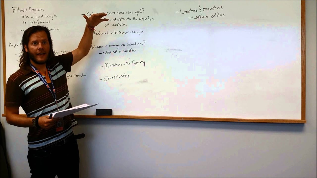 Professor Castleberry's Philosophical Lecture Shorts: Ayn Rand and Ethical Egoism