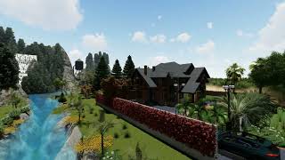 Modern 3D home design with stunning details and realistic render, crafted for dream living!