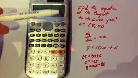 Gradient of a Curve - Casio fx-991ES