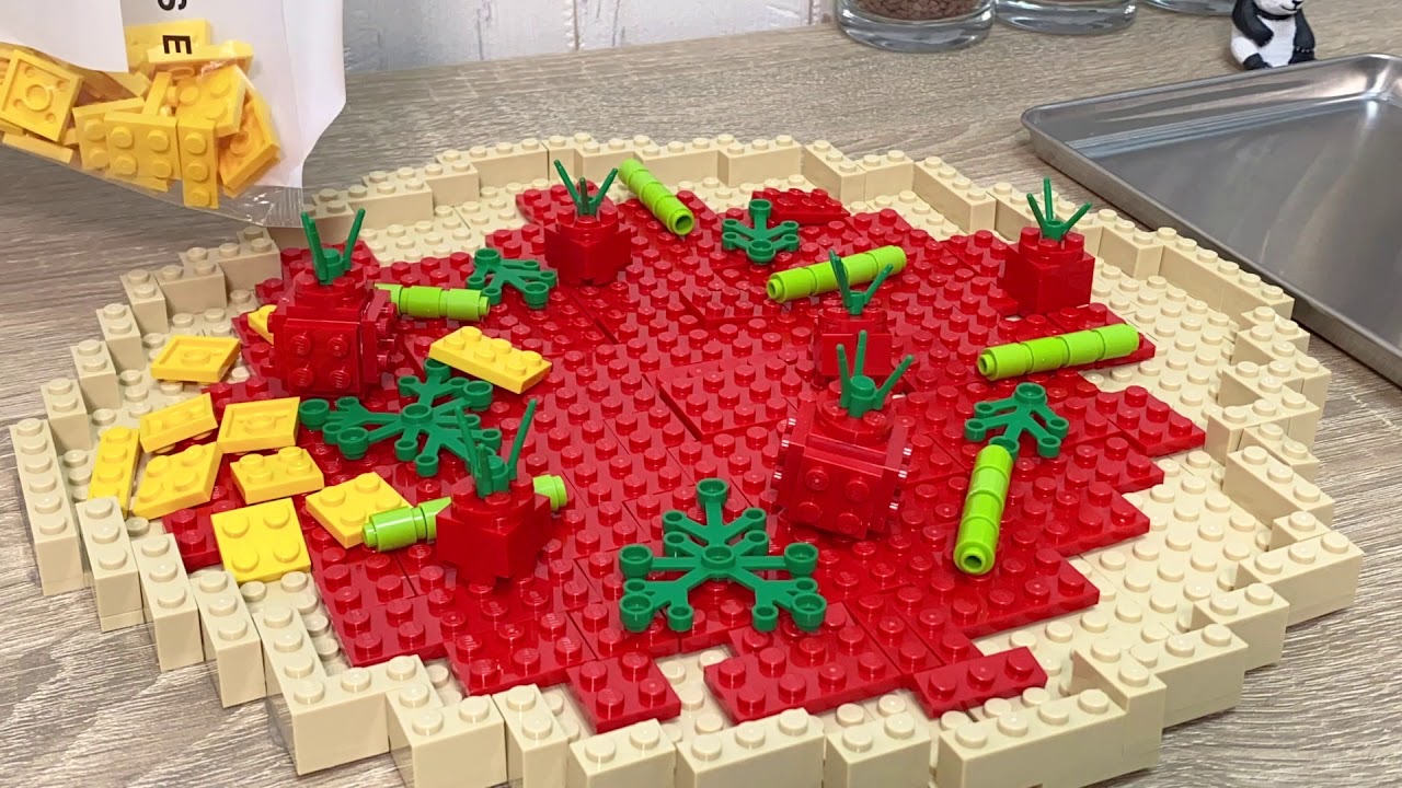 Lego Pizza Lego In Real Life Asmr Stop Motion Cooking Youtube