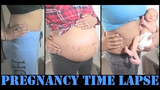 PREGNANCY TIME LAPSE | WATCH MY BELLY GROW | 5 - 38 WEEKS | WEEKLY PREGNANCY PROGRESSION!