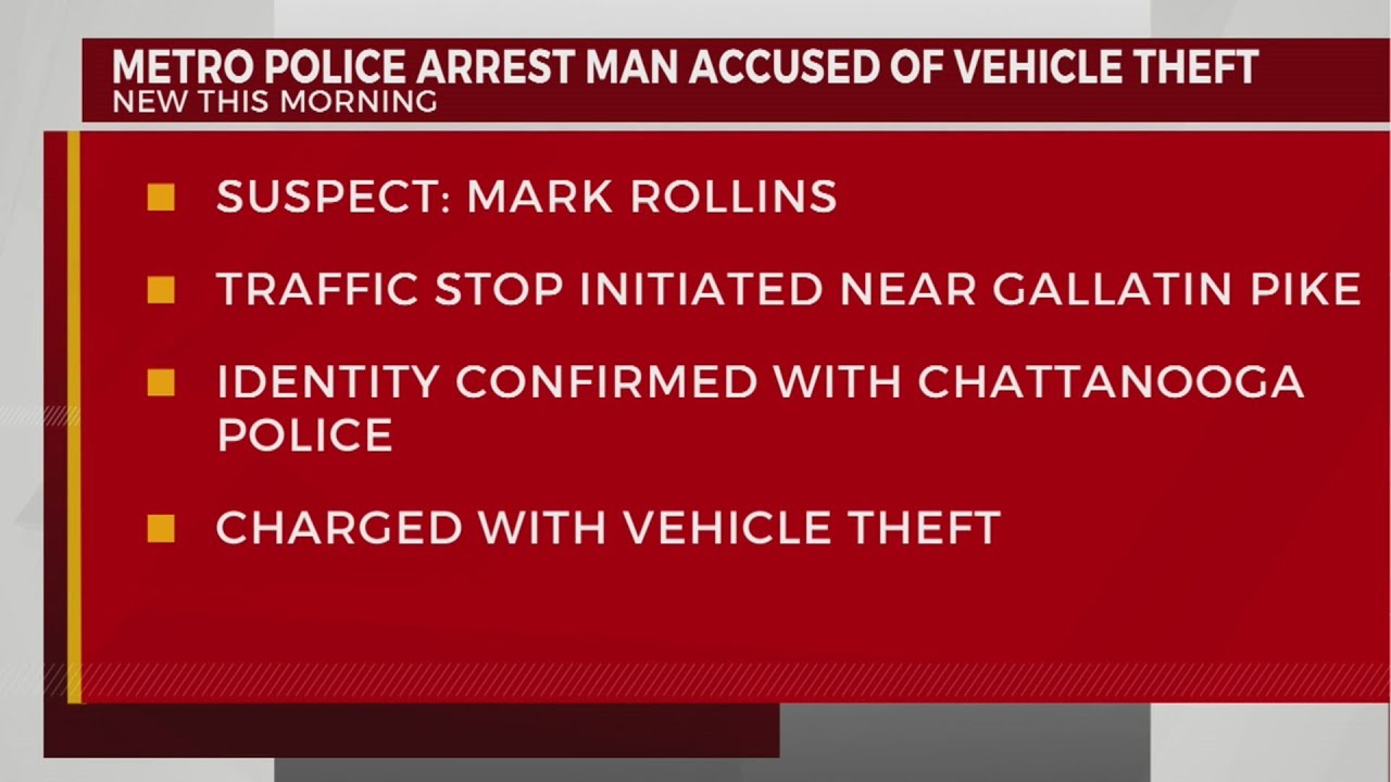Police arrest man accused of vehicle theft - YouTube