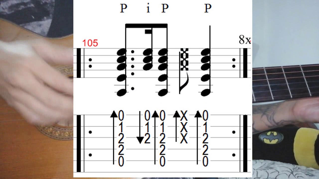 Guitarra - como tocar ritmo zamba - tutorial - pdf + partitura tablatura +  guitar pro - YouTube