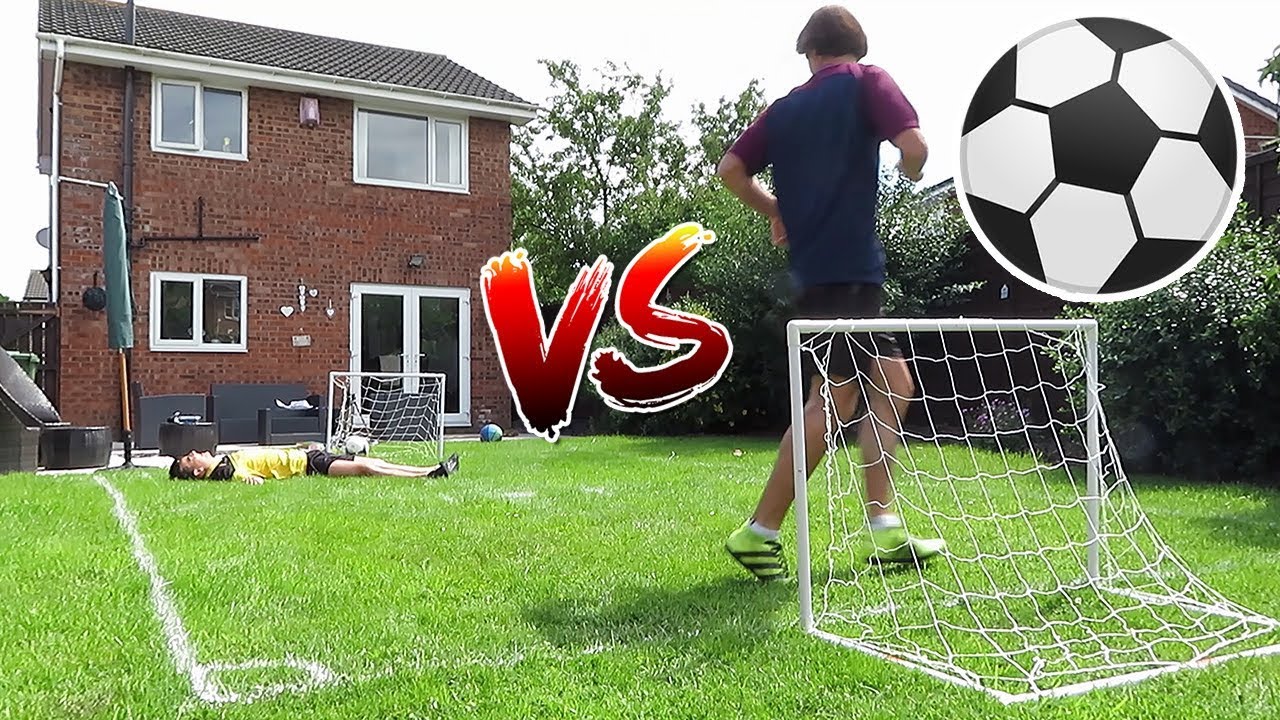WE MADE A FOOTBALL PITCH IN MY GARDEN {1v1 Match} - YouTube
