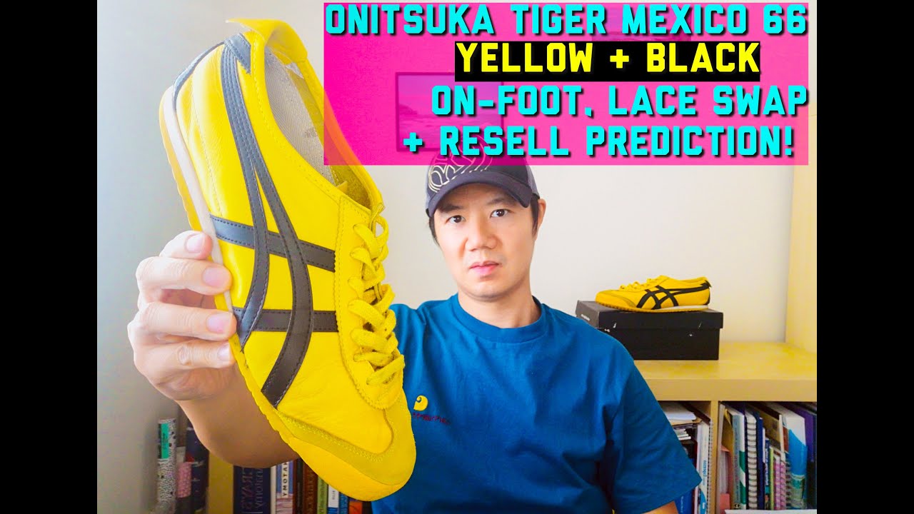 Onitsuka Tiger Mexico 66 Yellow & Black (Bruce Lee) Review W/ On-Foot, Lace  Swap & Resell Prediction - Youtube