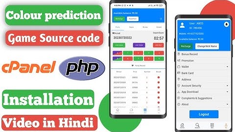 Colour Prediction Game | Source code | Installation Video In Hindi | Full Setup on Cpanel | PHP