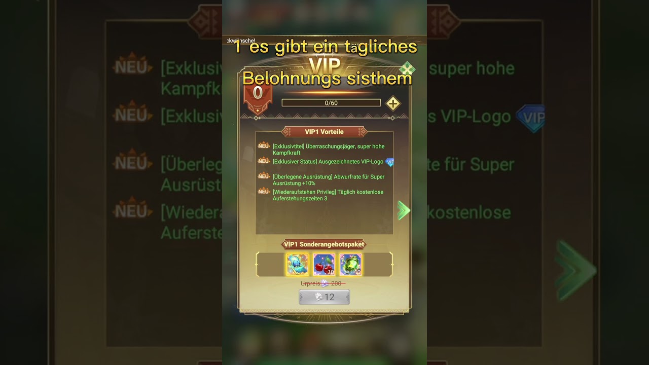Was Bruns euch das VIP? 
