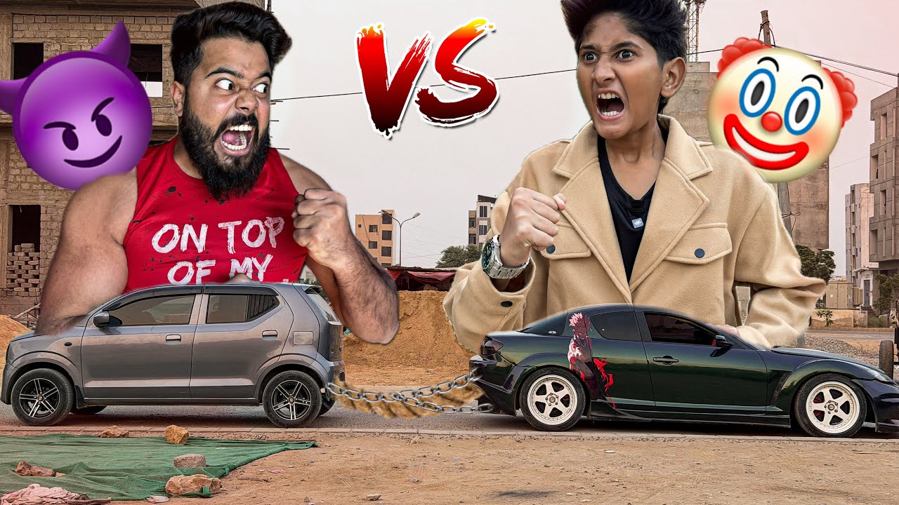 RX8🤡 VS ALTO😈 TUG OF WAR KYA MAIN JEET PAUNGA ? GONE WRONG I SYED FAHAD | vampo