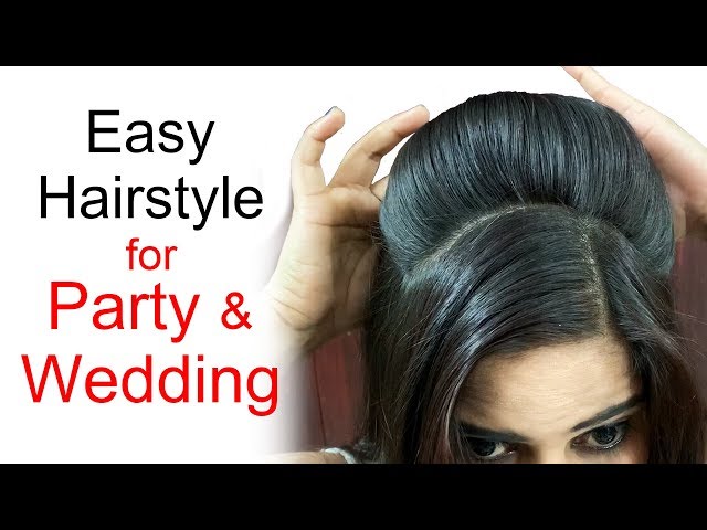 Beautiful PUFF with BUN Hairstyle tutorial | Party/wedding Hairstyles | hairstyles  for girls - YouTube